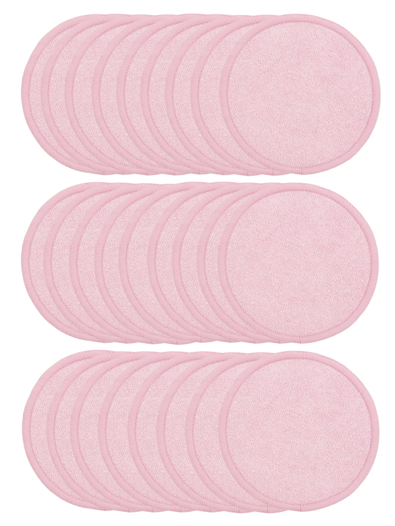 Bamboo Fiber Makeup Remover Pads Are Packed in 6/12/24 Pieces They Are Made from a Mixture of Fibers Extracted from Natural Bamboo.