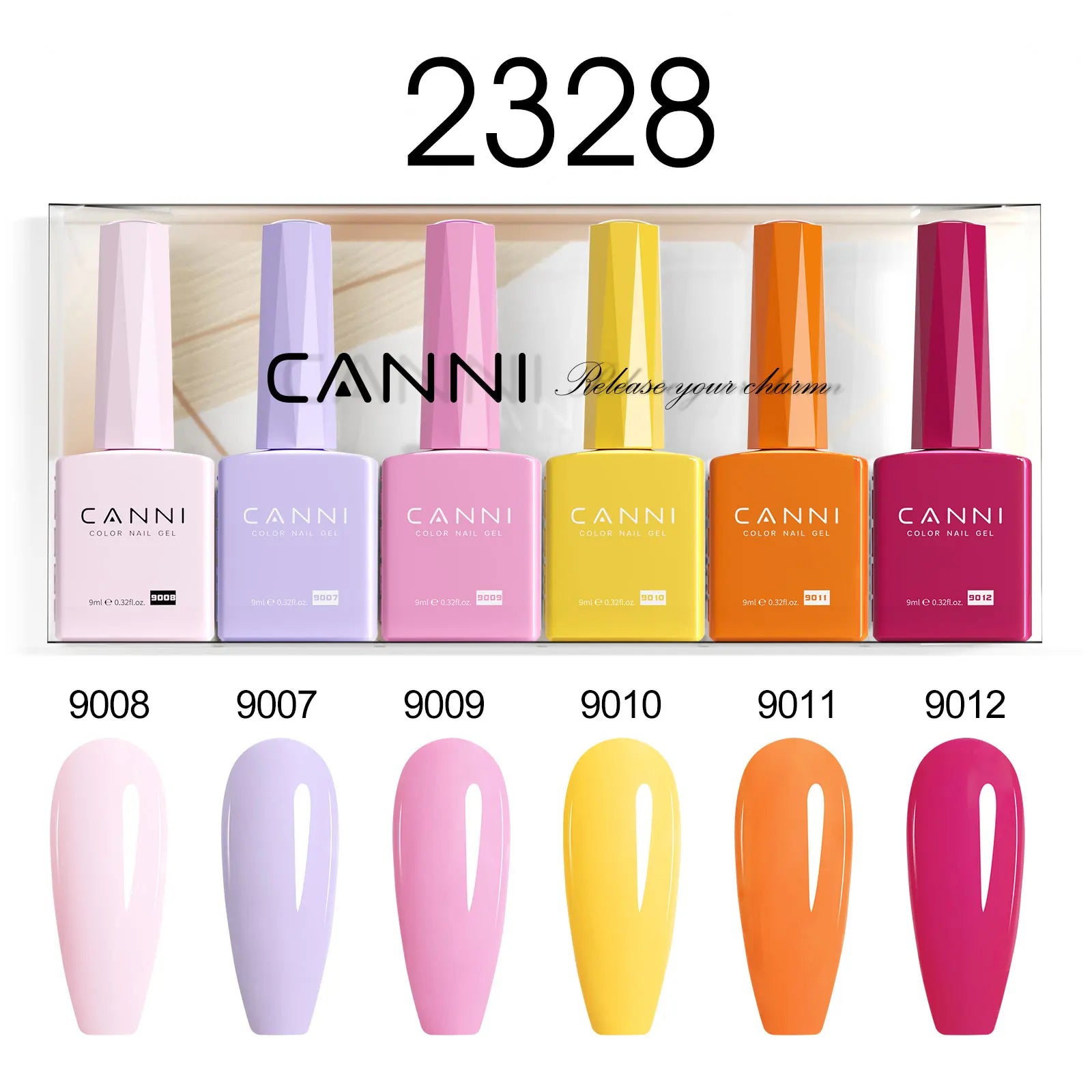 6pcs*9ml HEMA TPO FREE Nail Gel Polish CANNI Semi Permanent Jelly Pink Nude Color Gel Varnish Great Coverage UV LED Lacquer