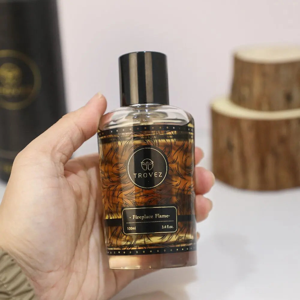 TROVEZ Fireplace Flame Eau De Parfum 100ml Perfume Smoky Woody Tone Tone Long-lasting Fragrance Body Spray Scent Perfume Man