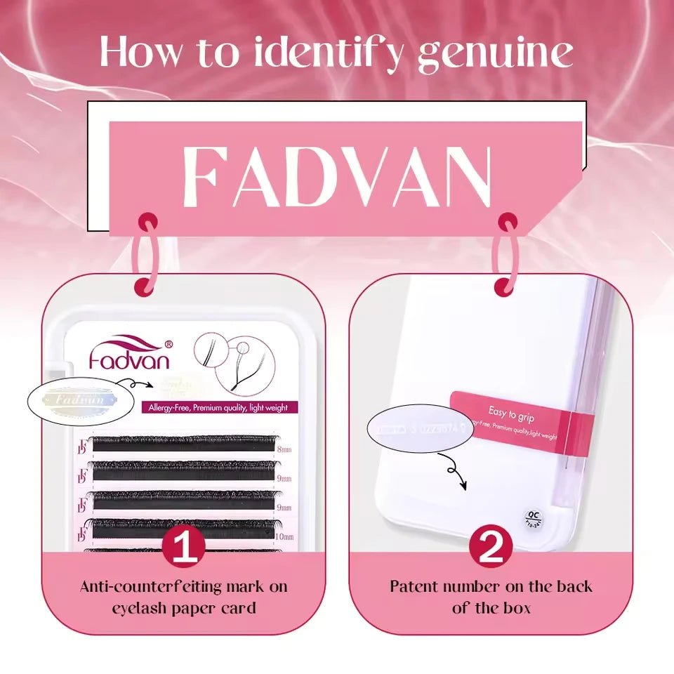 FADVAN YY/SYY Shape L/LU(M)/C/D/DD Brown Eyelashes Extension Soft Premium False Lashes Individual Makeup Black Crisscross Beauty