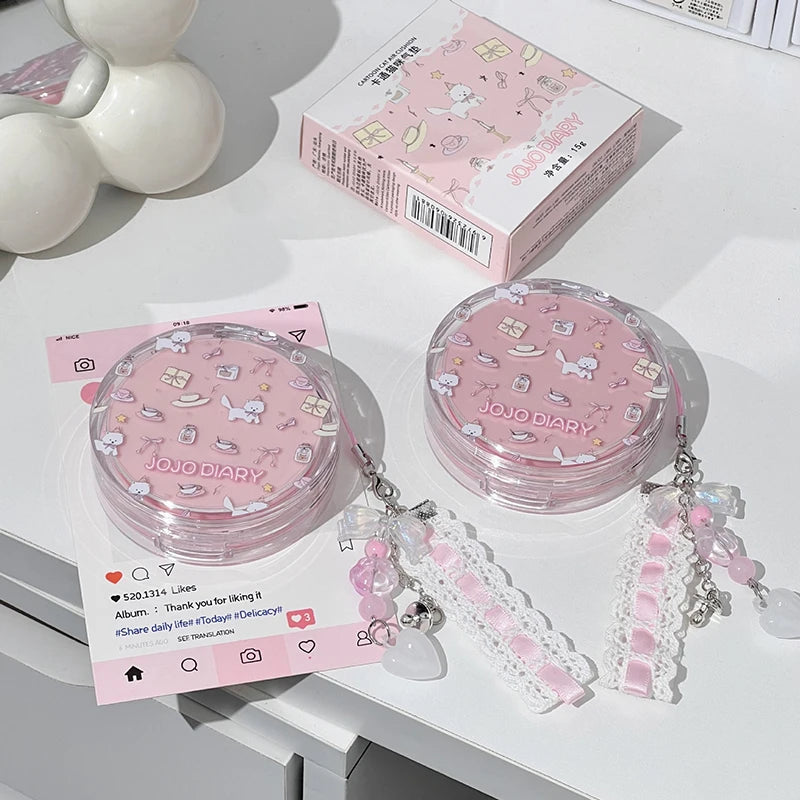 Cute Cat Air Cushion Compact Cream Hydrated High Coverage Foundation Oil Control Concealer BB Cream Korean Makeup Base Cosmetic