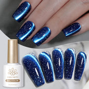 BORN PRETTY 1 Bottle 10ml Blue Reflective Glitter Cat Magnetic Gel Polish Ultra Shine Soak Off UV Nail Art Varnish Manicure