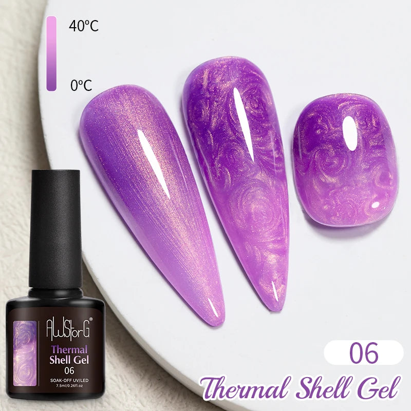 AWStorG Intense Rainbow Cat Eye Gel 5ml Holographic Laser Magnetic Nail Gel Soak Off UV LED Gel Polish Shiny Rainbow Manicur