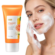 Vitamin C Facial Cleanser Deep Cleansing Moisturizing Blackhead Removal Gentle Foam Hydrating Non-Drying Face Wash Cleanser