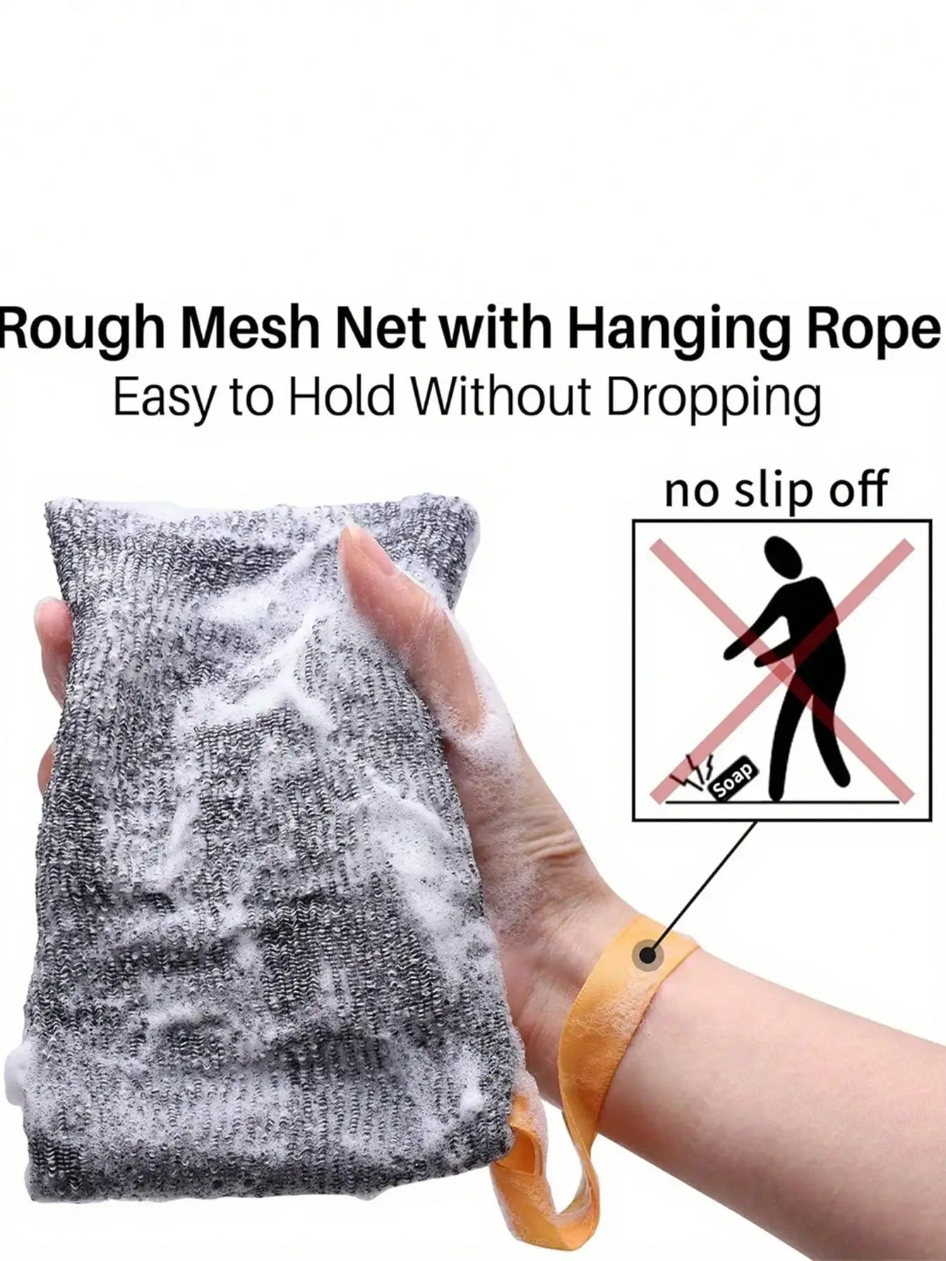 6pcs Exfoliating Soap Protector Bags, Mesh Soap Saver Scrubber With Hanging Cord, Foaming Bath Soap Net For Shower, Skin Exfoliation And Soap Saver Home Bathroom Decor Fall Decor Back To School