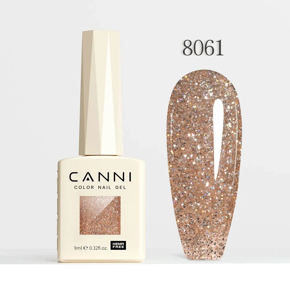 CANNI HEMA FREE TPO FREE 9ml Glitter Silver Cat Magnetic Gel Nail Polish Galaxy Diamond Full Coverage Pigmented Gel for Nail