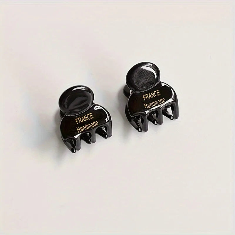 2pcs/set Mini Acetate Hair Claw Side Pins Small Size Shark Clip Sweet Cute Elegant Hairpin Hair Clips Women Hair Accessories