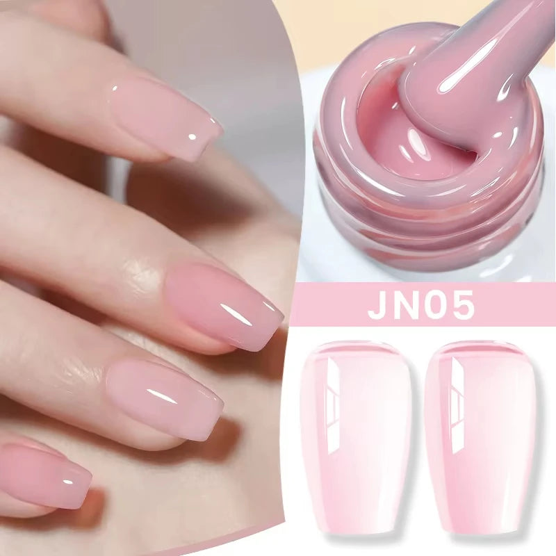 BORN PRETTY 10ml Translucent Color Gel Polish Jelly Nude Autumn Jelly Amber Semi Permanent UV Gel Nail Art Soak Off Gel Varnish