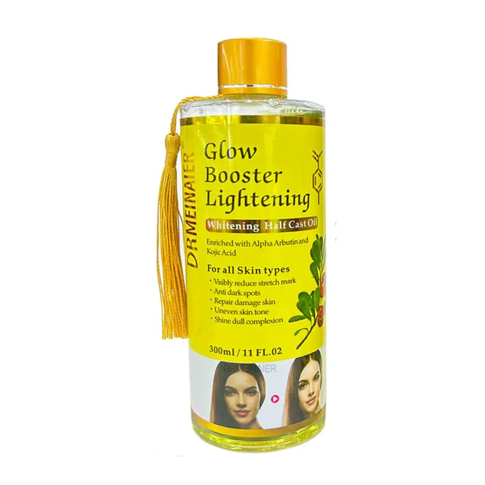 300ml Facial Body Massage Oil Kojic Acid Whitening Serum Glow Booster Cast Oil Turmeric Retinol Oil Brightening Skin Care