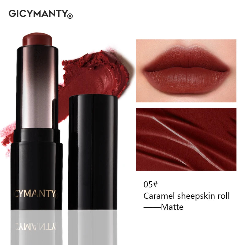 GICYMANTY Matte Lipstick Muted Tone Lip Stain Long-Lasting Transfer-Proof Silky Smooth Waterproof