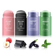 Ocheal Mask Green Tea Bamboo Charcoal Solid Facial Mask Cleansing Stick Deep Cleansing Pores, Removes Blackheads, Controls Oil, Moisturizes and Hydrates, Smear-On Mud Mask for Men and Women