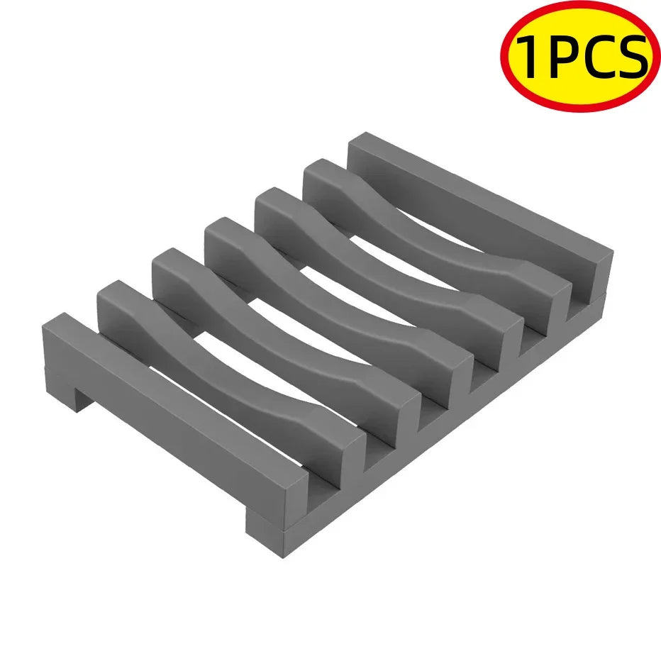 Flexible Silicone Soap Holder Hollow Design Bar Soap Dish Bathtub Kitchen Soap Saver Drainer Sponges Scrubber Display