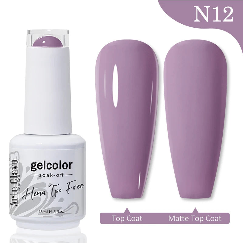 Arte Clavo 15ML Red Brown Color Gel Nail Polish Autumn Winter Nail Art Gel Nail Supplies Semi Permanent Soak Off UV Gel Varnish