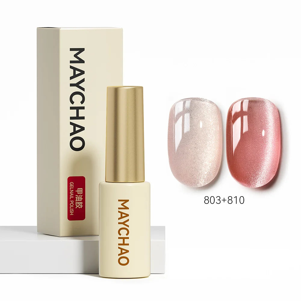 MAYCHAO 5ML Gel Nail Polish 9D Laser Diamond Glitter Cat Eye Gel Semi-Permanent Soak Off UV LED Gel Nail Manicure Tools Nail Art