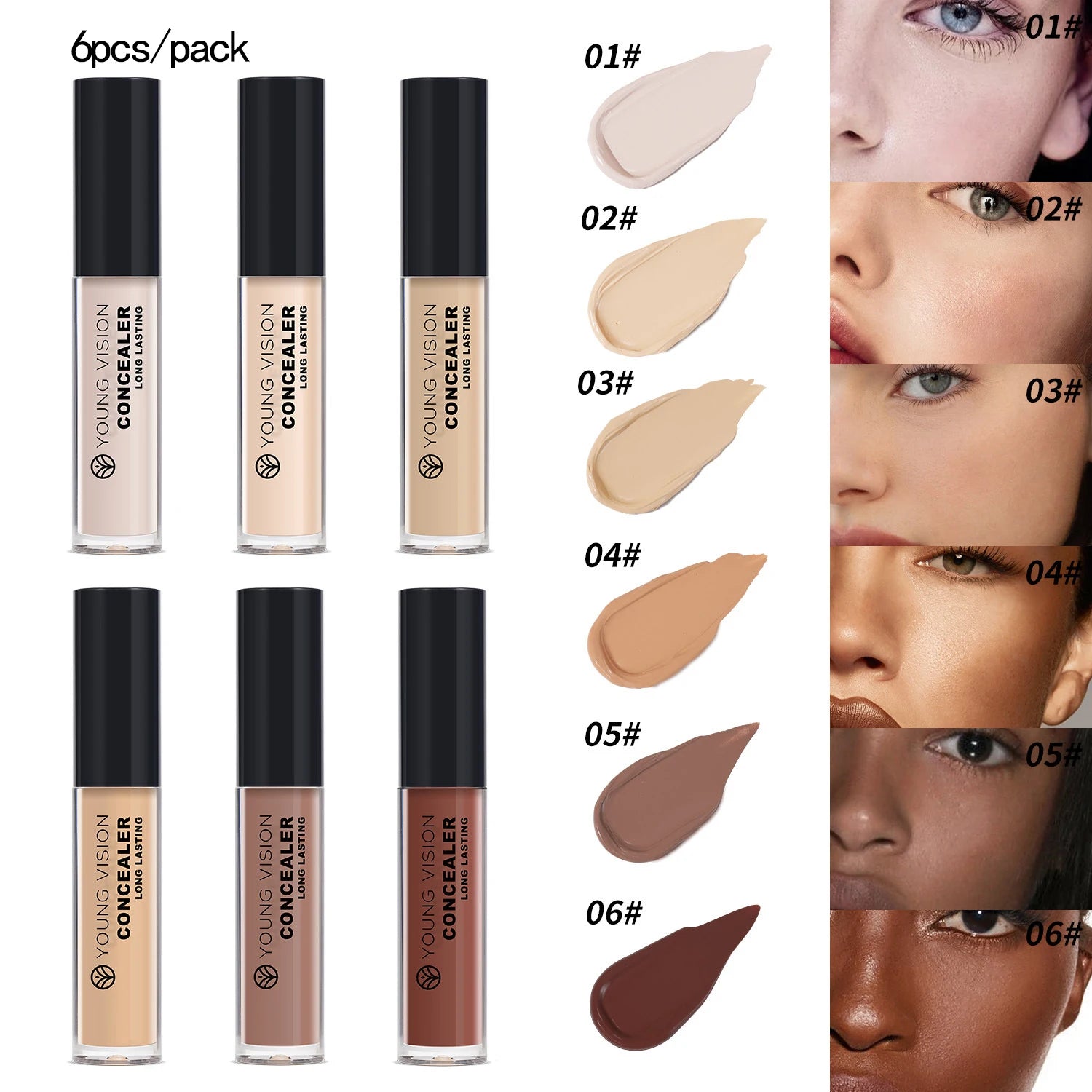 YOUNG VISION Matte Finish Soft-Focus Concealer Brightens complexion Waterproof Contouring concealer for sculpted definition
