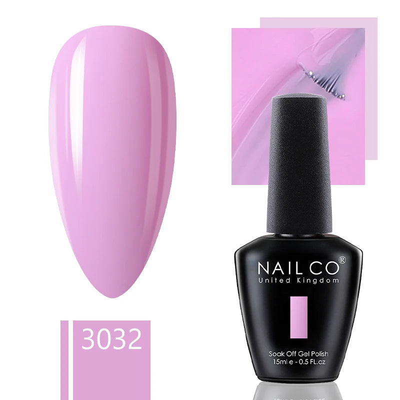 NAILCO 15ml Dark Gel Nail Polish Semi-permanent Varnish Hybrid UV Nails Art Glitter Colors Gel Polish Manicure Enamels For Nails