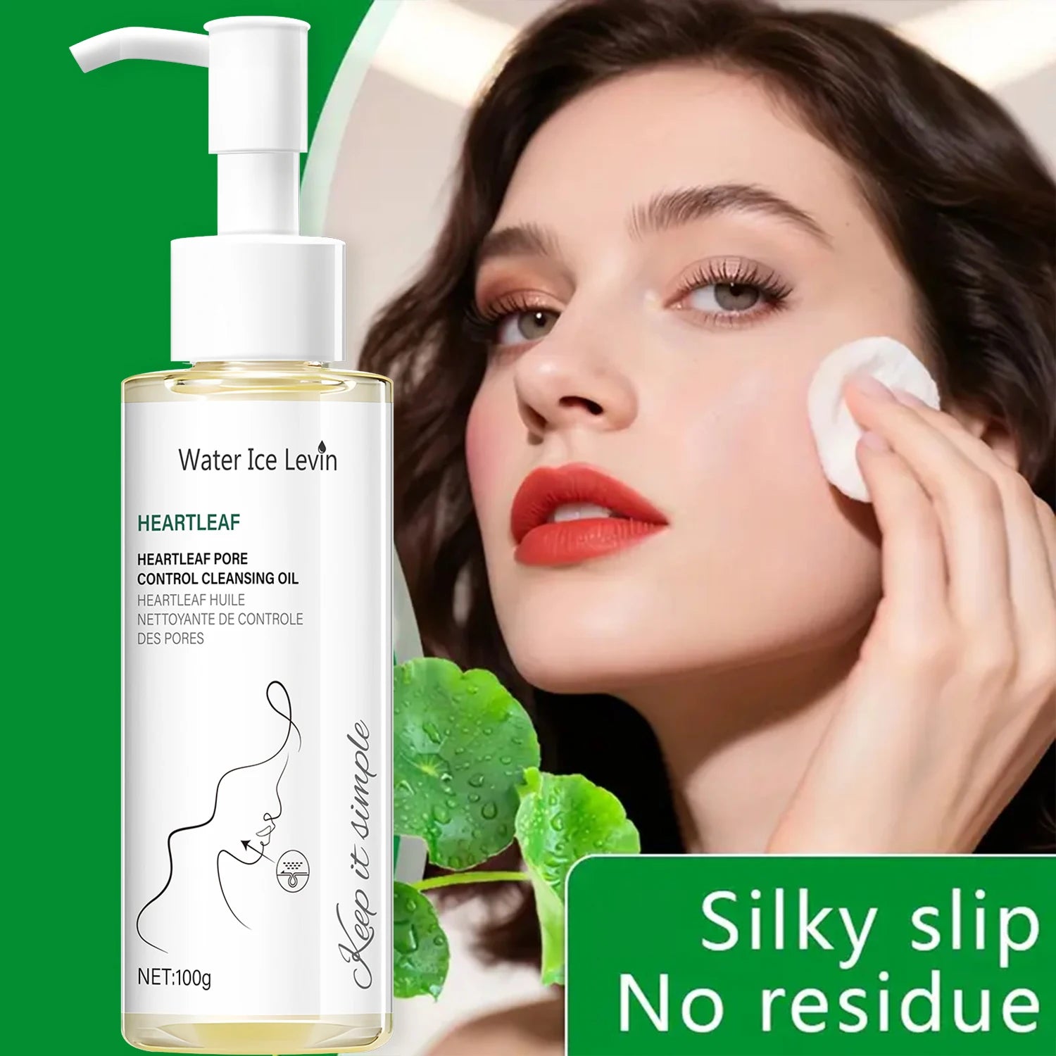 Heartleaf Pore Control Cleansing Oil with Niacinamide - Moisturizing & Protecting Daily Facial Cleanser for Elastic Skin