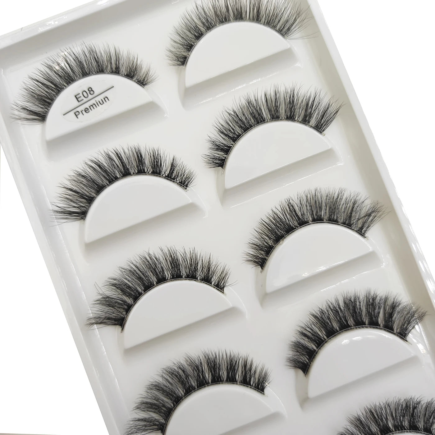 Transparent 3D Mink Eyelashes, Natural Clear False Eye Lashes, Soft Invisible Eyelash, Wispy Makeup Faux Cils, H13 X08, 5 Pairs