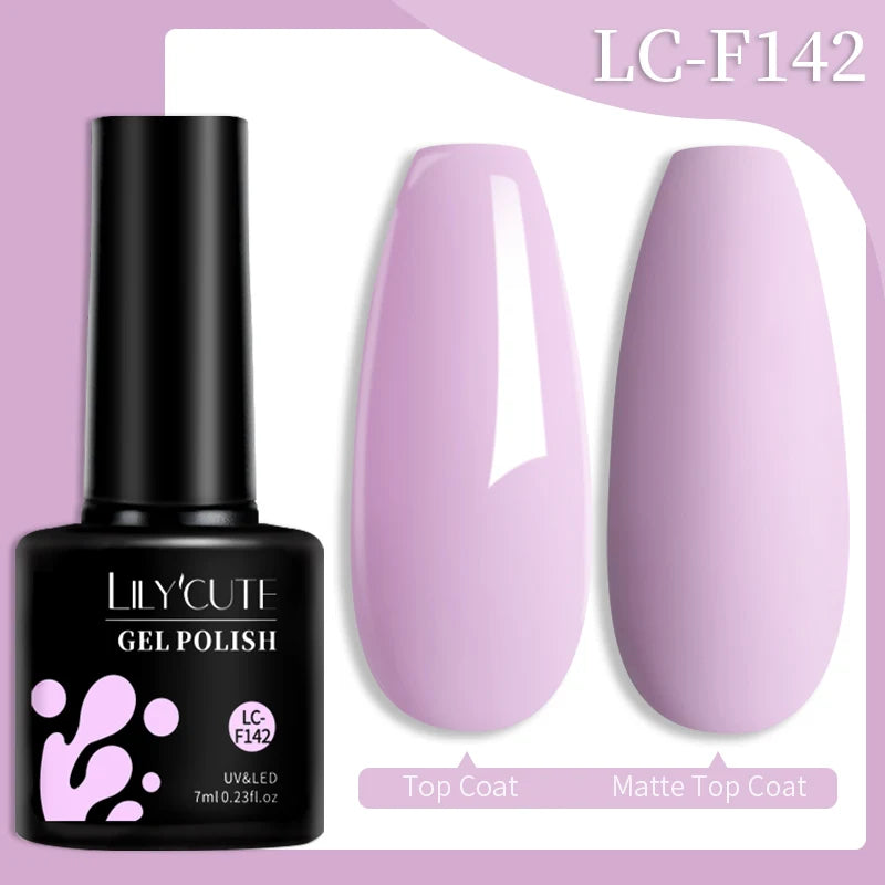 LILYCUTE 7ml Champagne Rose Gold Glitter Gel Nail Polish Colorful Sparking Long Lasting Manicure Soak Off Nails Art Gel Varnish