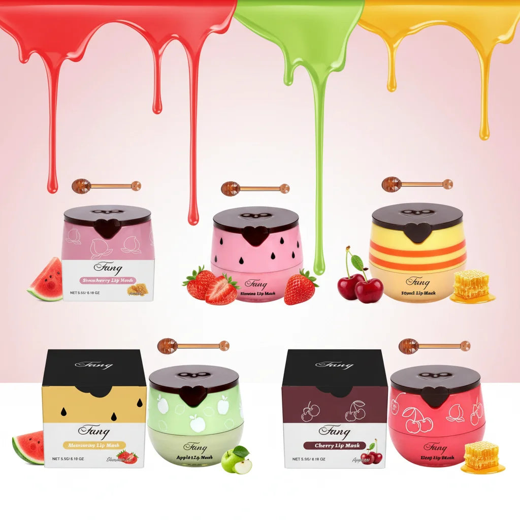 Sleeping Lip Mask Moisturizing Hydrating Treatment Beeswax Exfoliating Care Non Sticky Glossy Nourishing For Dry Chapped Lips