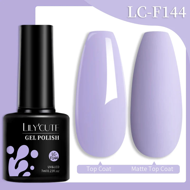 LILYCUTE 7ML Jelly Amber Gel Nail Polish Brown Crystal Translucent Dull Color Nail Art Gel Semi Permanent UV Gel Polish Varnish