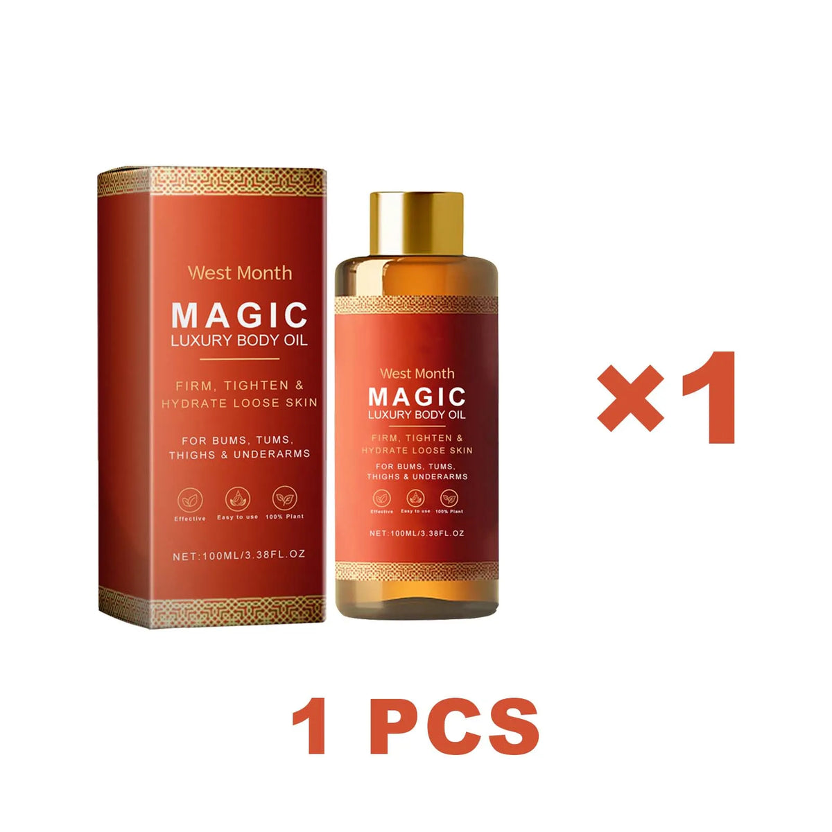 West Month Body Tightening Moisturizing Oil and Moisturizing Oil Moisturize Soft and Tightening Skin Daily Care Nourishing Oil
