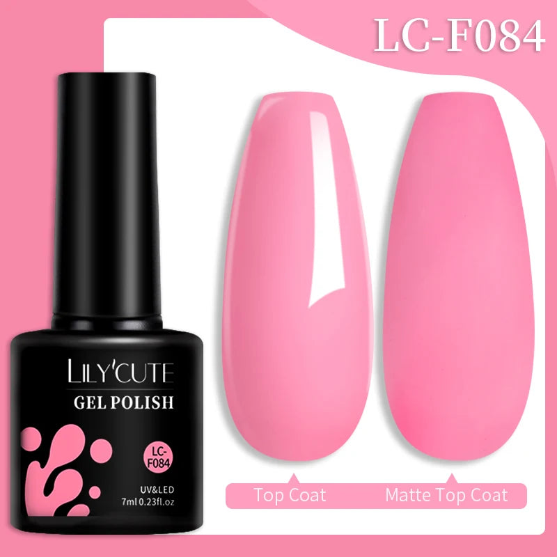 LILYCUTE 7ML Jelly Amber Gel Nail Polish Brown Crystal Translucent Dull Color Nail Art Gel Semi Permanent UV Gel Polish Varnish