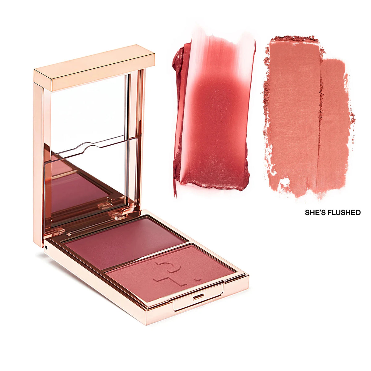 Partick Major Headlines Double Take Creme & Powder Blush Duo Long-Lasting Face Makeup Natural Facial Coverage Powder TA Blusher
