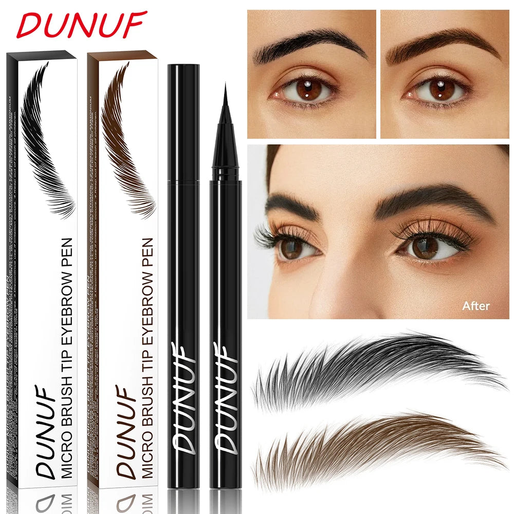 DUNUF Long-lasting Liquid Eyebrow Pencil Ultra-fine Anti-stain, Waterproof and Perspiration-proof Quick Drying Eyeliner