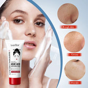 SADOER Kojic Acid Facial Cleanser Anti Wrinkle Face Wash Foam Facial Cleansing Mossee Moisturizing Brightening Facial Skin Care