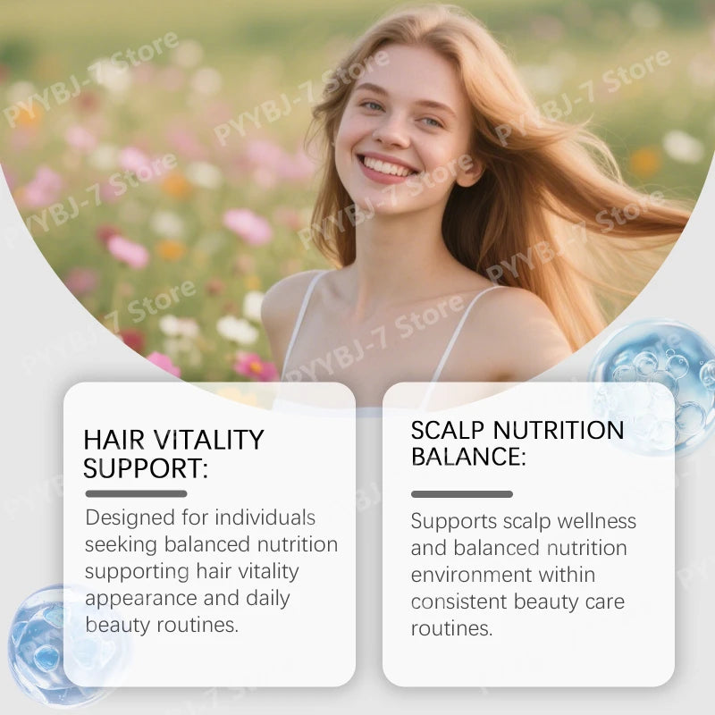 Hair Regeneration Support Capsule Supplement for Stronger Strands Nourishing Vitality and Scalp Care Vegan Friendly Daily Use