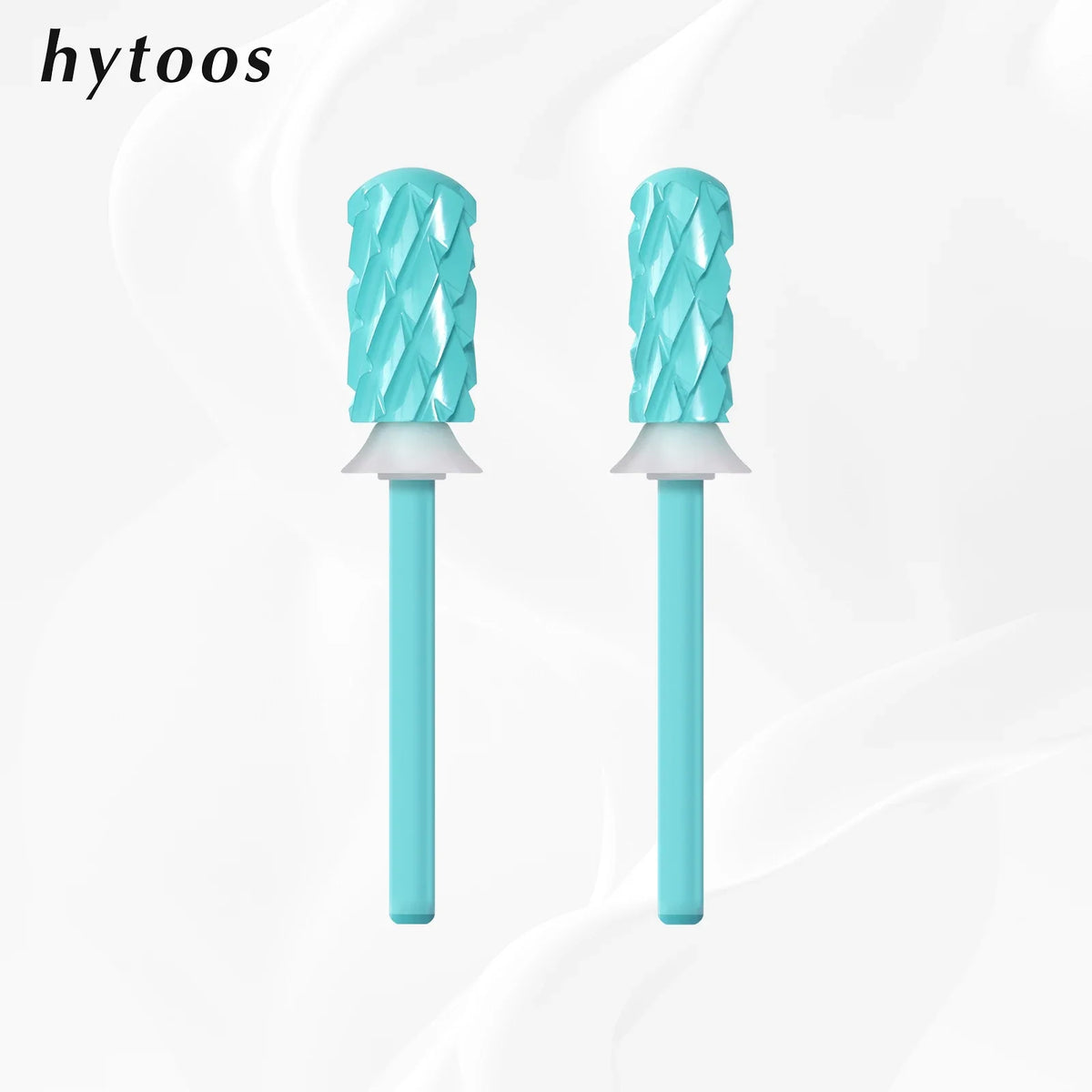 HYTOOS 5XC Carbide Nail Drill Bits hytoos-green Coating Dome Safety Barrel Bit for Thick Gel & Acrylic Removal Pro Manicure Tool