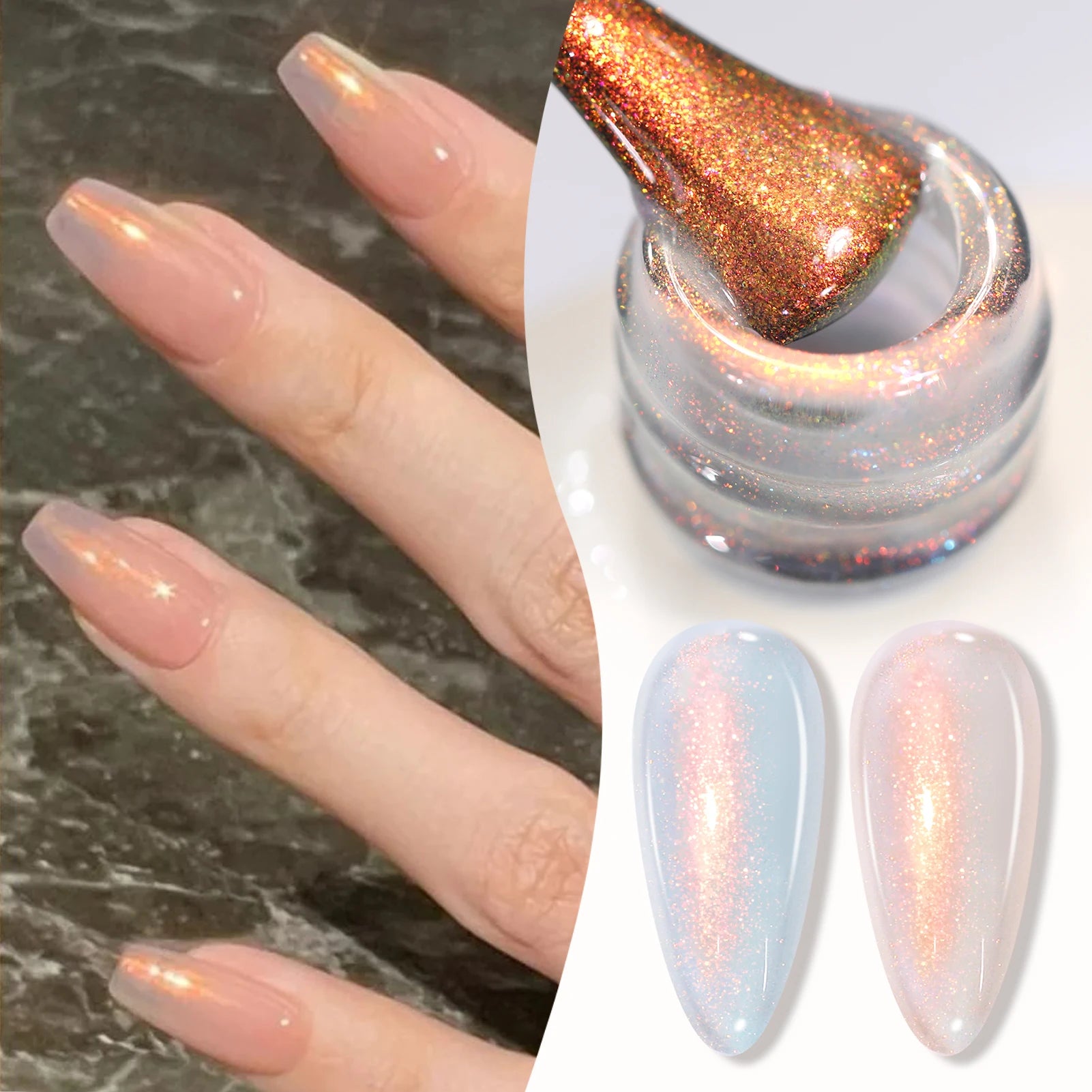 BORN PRETTY 15ml Red Cat Magnetic Gel Nail Polish Gold Glitter Shine Soak Off UV Gel Nail Art Varnish NailSupplies