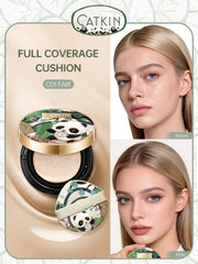 CATKIN Makeup Panda Land Full Coverage Cushion Foundation Breathable Hydrating Nourishing Poreless Foundation for Sensitive skin
