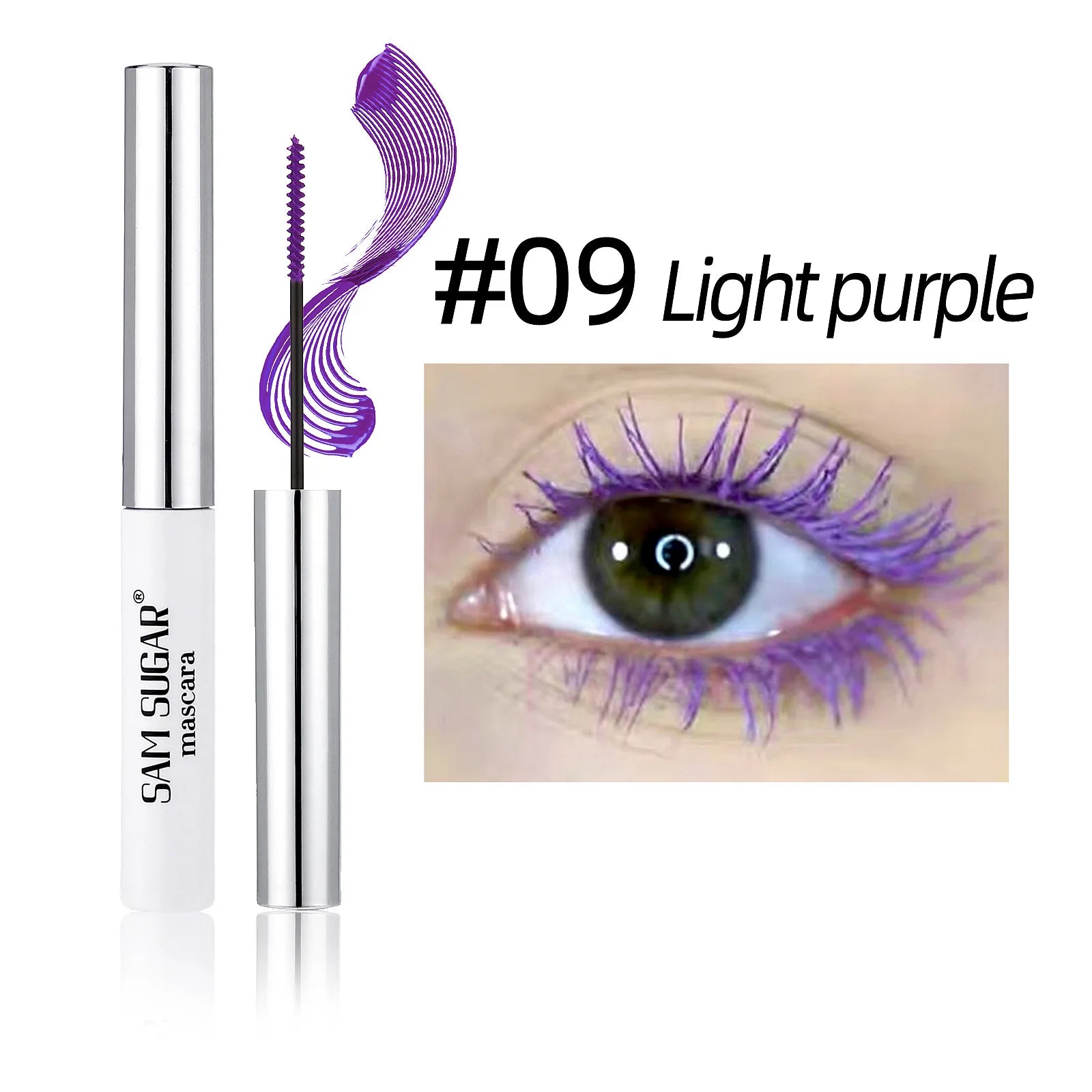 Colorful Curling Mascara Fine Brush Lengthens Eyelashes Thick Waterproof Blue Mascara Natural Eyelash Green Halloween Eye Makeup