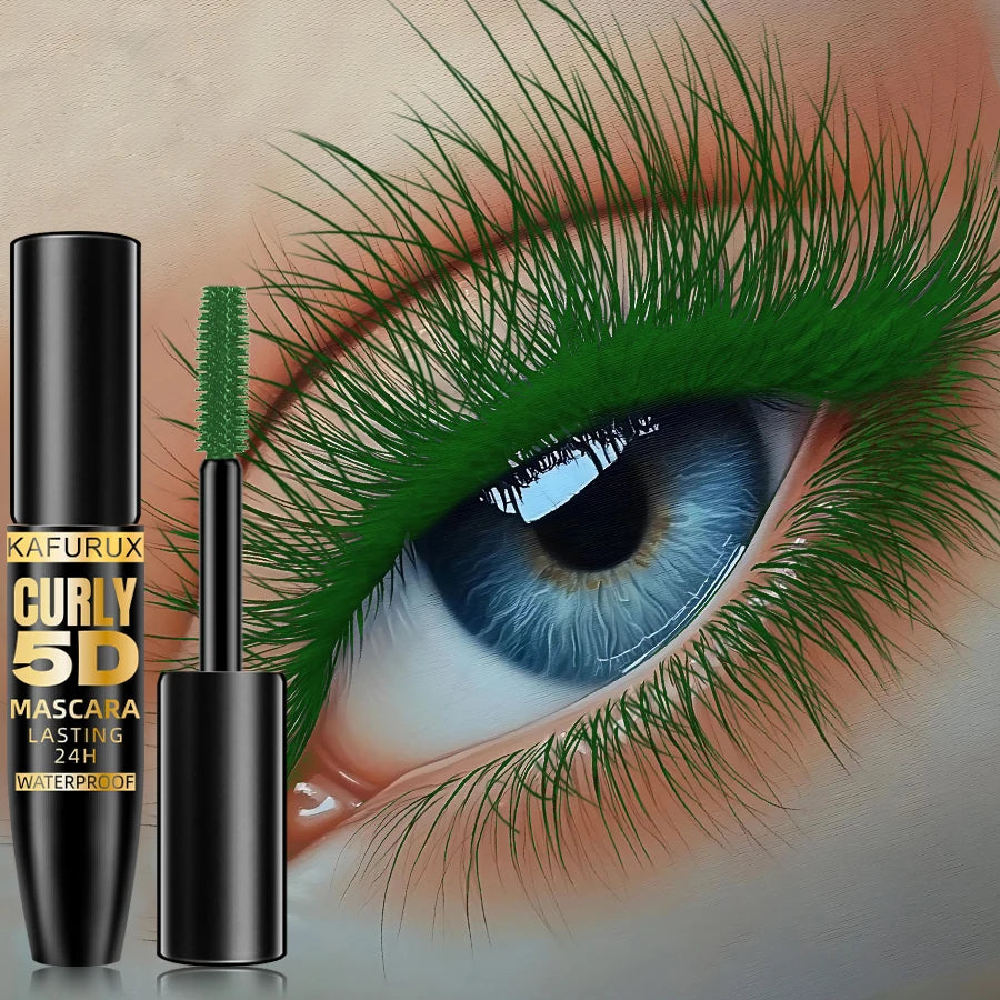 9 Colors 5D Silk Mascara with Big Eye Waterproof Lengthened Sweat-proof Long Lasting Purple Green Black Mascara Korean Makeup