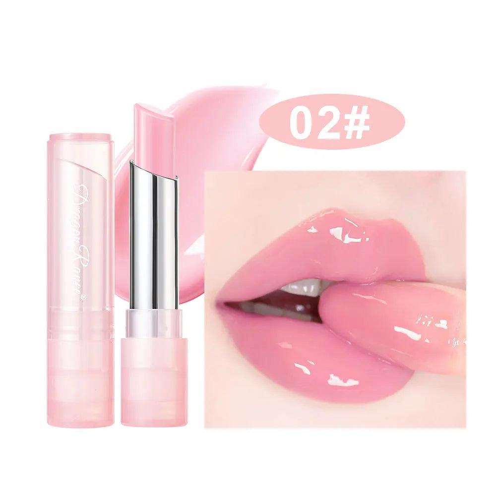 Pink Jelly Lipstick With Temperature Change Effect Moisturizing Lip Balm Long Lasting Nourishment Lip Gloss For Healthy Lips