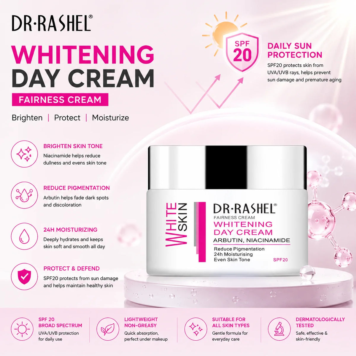DR.RASHEL Whitening And Brightening Moisturizing Day Cream 50G SP20