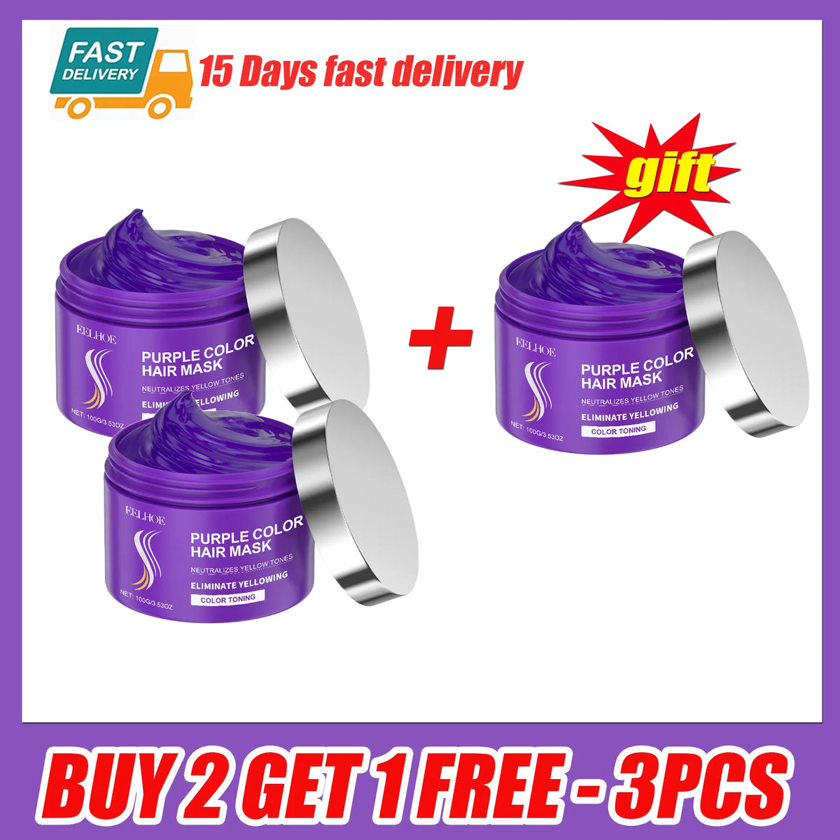 Purple Repairs Hair Mask Collagen Keratin Treatment Hairs Conditioner Hair Essential Oil Nourishing Repair Dry Damaged Hair Care