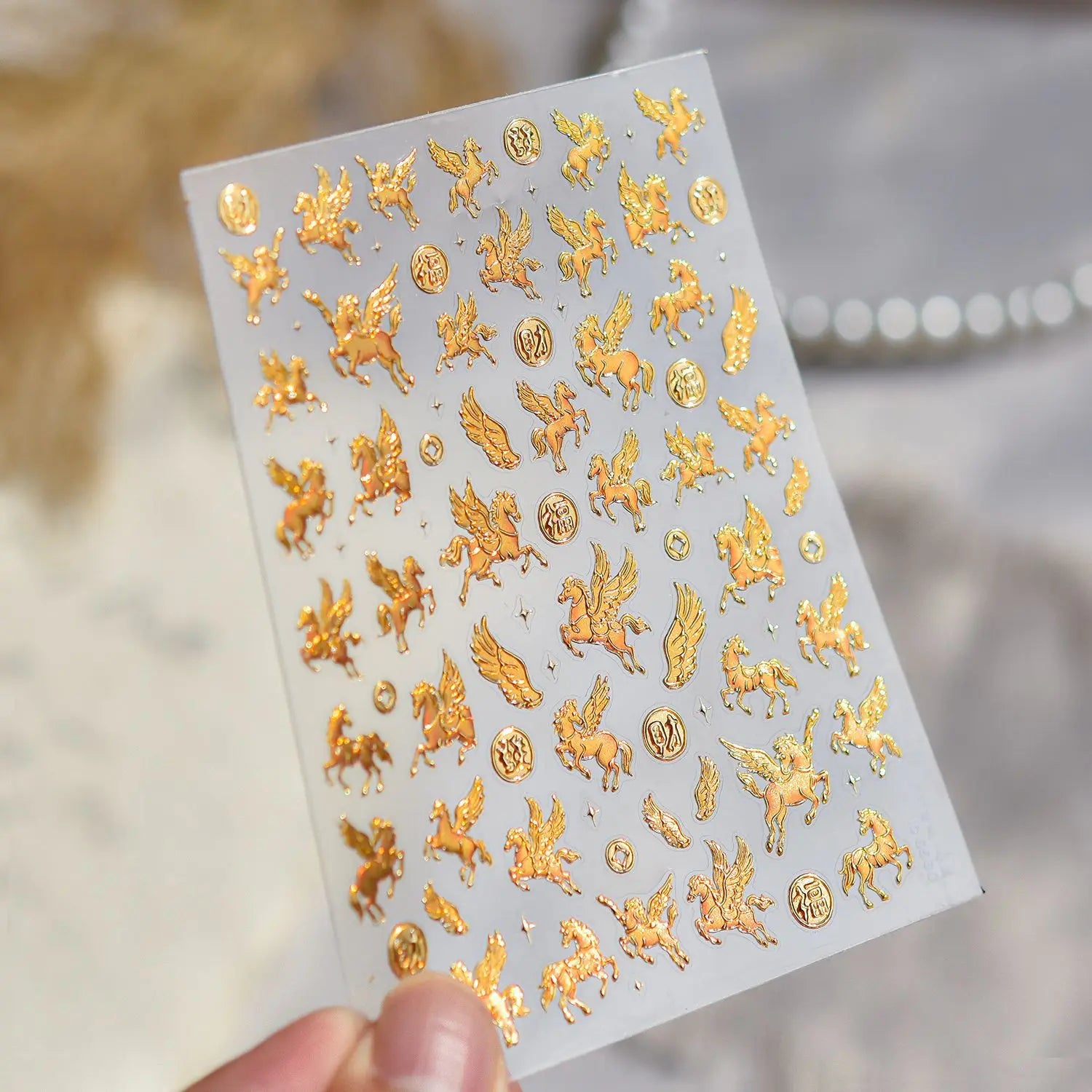 1pcs Japanese Cute Graffiti Lines Nail Art Stickers 5D Embossed Butterfly Rabbit Nail Art Accessory Stickers Self Adhesive Decal