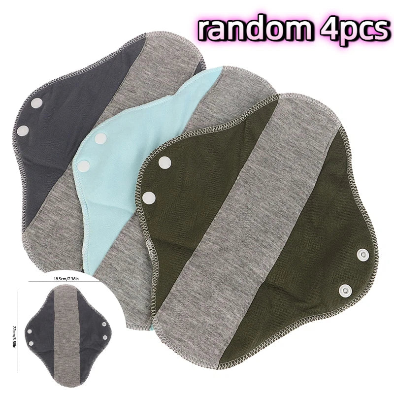 1/4pcs Thin Cloth Pads Soft Cotton Washable Feminine Panty Liners Sanitary Pads Napkin Daily Reusable Menstrual Hygiene Pads