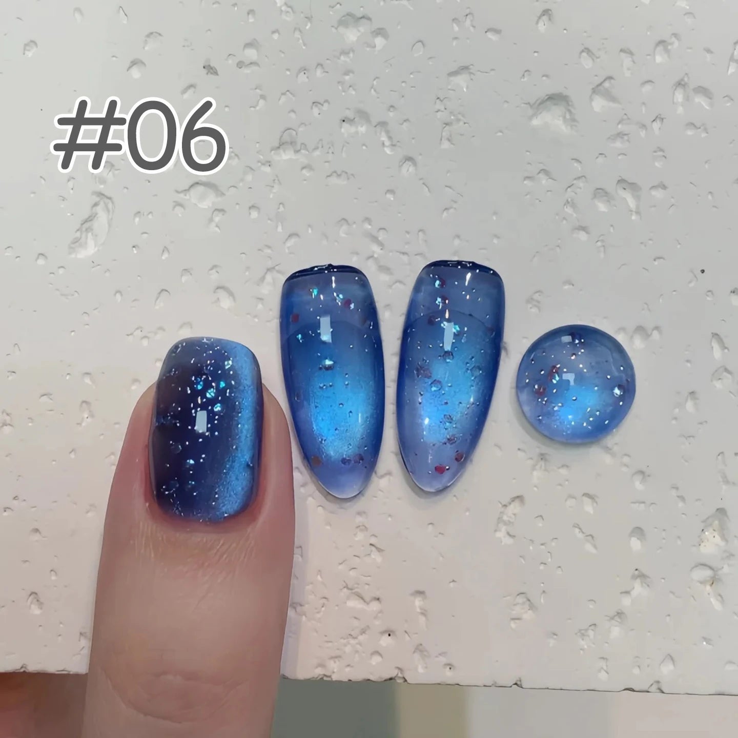 MIANEL 1-6pcs 12ML Summer Night Nail Supplies Shadow Star Sea Series Cat Eye Gel Nail Polish Nail Art Green Nails Blue Nails