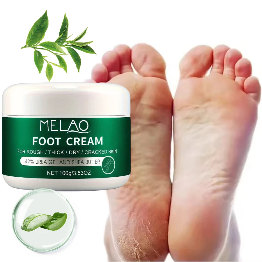MELAO Urea Cream Salicylic Acid Foot for Dry Cracked Feet Heels Knees Hands Repair Treatment,Moisturizer Dead Skin Remover