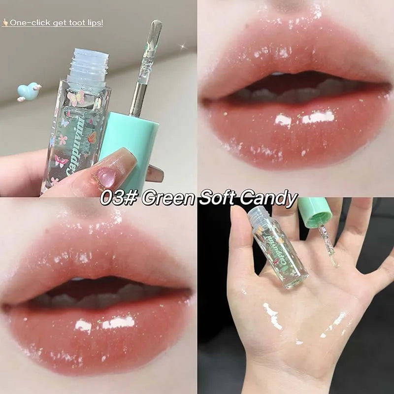 1/3pcs Moisturizing Jelly Mirror Water Lip Gloss Set Lasting Transparent Hydrating Plumping Clear Lip Oil Korean Makeup Lip Care