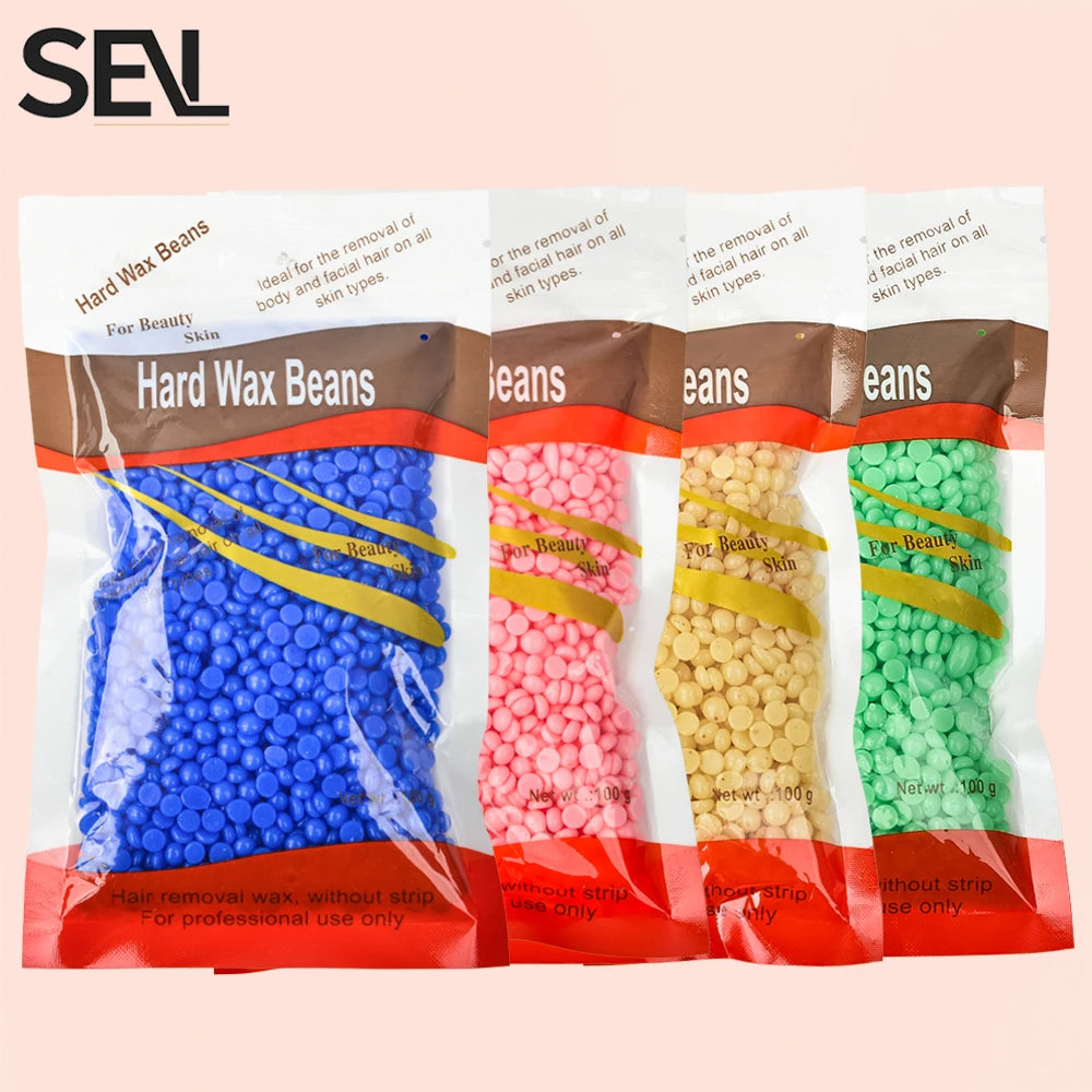 100g-400g hard wax beans Solid Hair Remover No Strip Depilatory Hot Film Wax Bead Hair Wax Heater Removal for Full Body