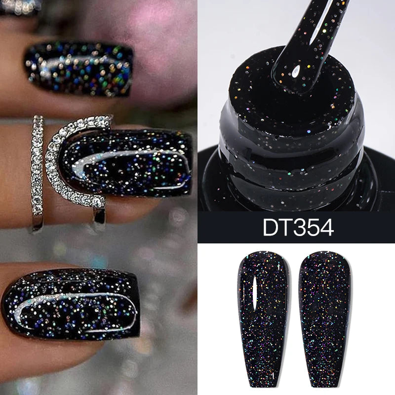 MEET ACROSS 7ml Red Blue Green Metallic Gel Nail Polish Super Bright Mirror Effect Semi Permanent LED UV Gel Nail Art Varnish