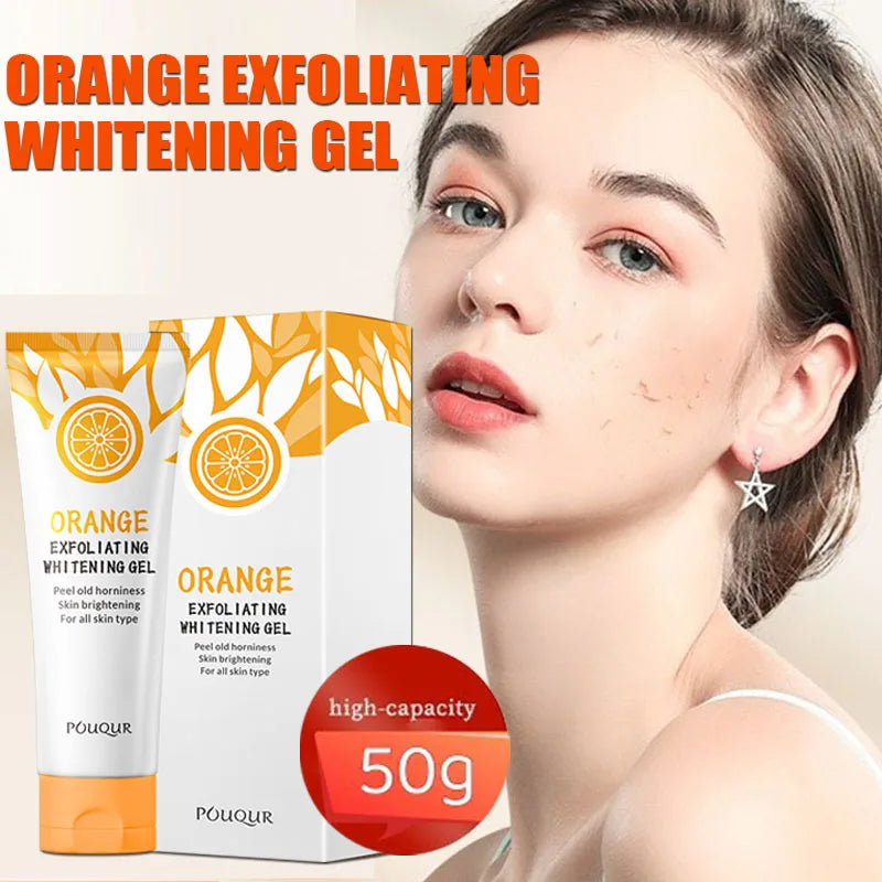 50g Orange Exfoliating Gel Dead Skin Remover Brighten Peeling Gentle Repair Scrub Whiten Hydrating Moisturizing Korean Skin