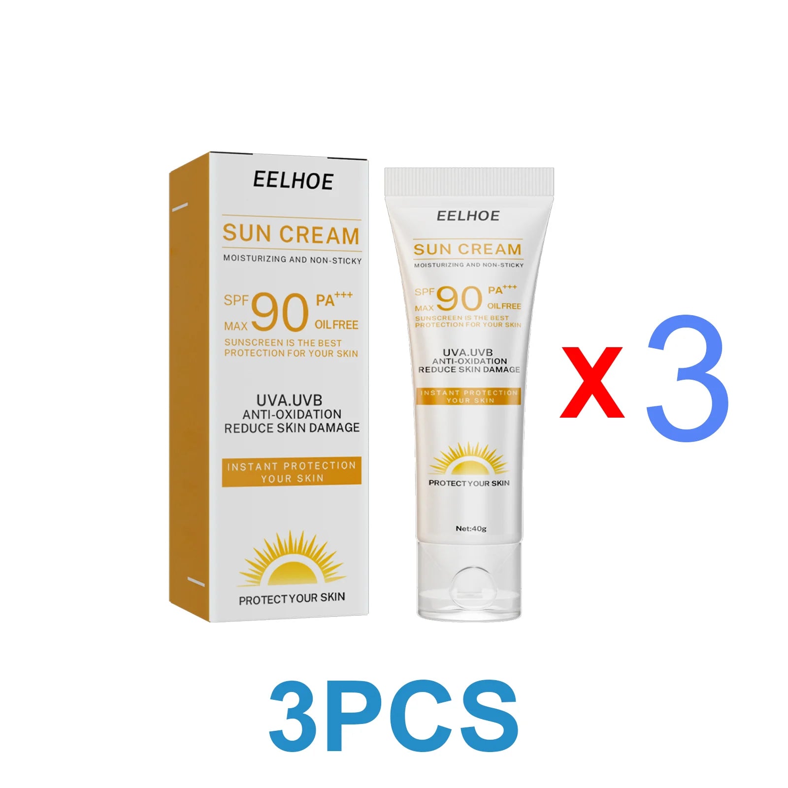 Facial Cream Sunscreen SPF 90 Brighten Sun Cream For Face Body Oil Control Moisturizer Daily Sunblock Skin UV Protective Lotion