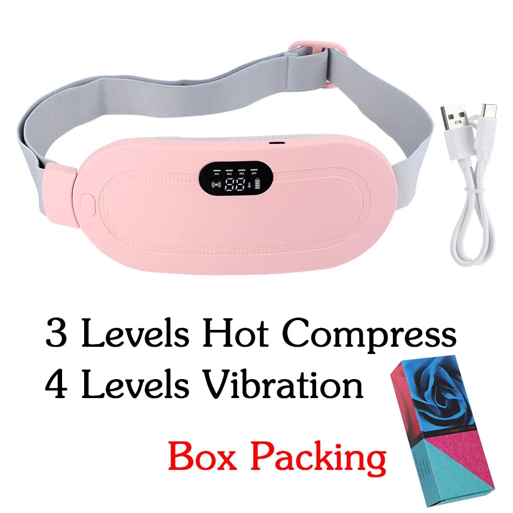 Electric Menstrual Heating Pad Portable Women Period Cramp Massager Warming Palace Belt Heated Waist Massager for Female
