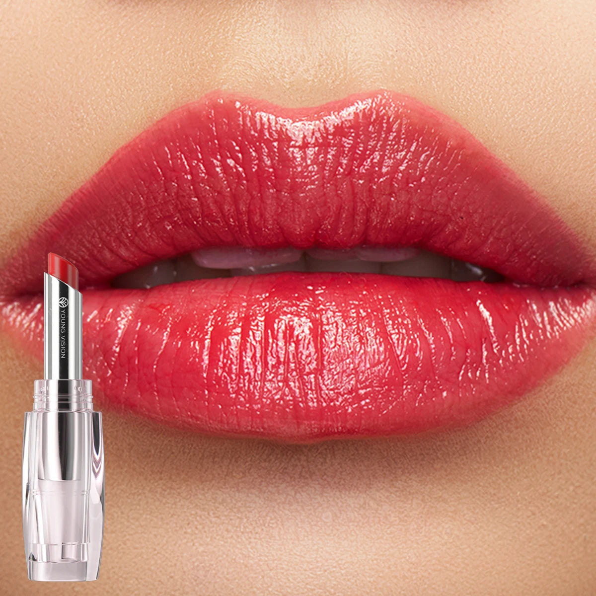 6 Colors Crystal Glossy Tinted Lip Balm – Moisturizing, Shimmer Finish, Long-Lasting Hydration in Transparent Tube